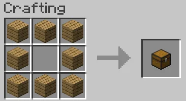 minecraft sandık yapımı